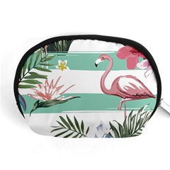 Flamingos T- Shirt Flamingos Tropical Pattern T- Shirt Accessory Pouch (medium) by EnriqueJohnson