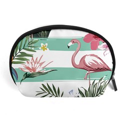 Flamingos T- Shirt Flamingos Tropical Pattern T- Shirt Accessory Pouch (large) by EnriqueJohnson