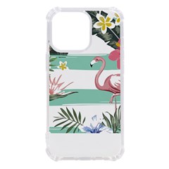 Flamingos T- Shirt Flamingos Tropical Pattern T- Shirt Iphone 13 Pro Tpu Uv Print Case by EnriqueJohnson