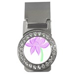 Floral Illustration T- Shirt A Delicate Flower T- Shirt Money Clips (CZ)  Front