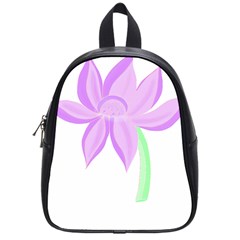 Floral Illustration T- Shirt A Delicate Flower T- Shirt School Bag (small) by EnriqueJohnson