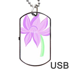 Floral Illustration T- Shirt A Delicate Flower T- Shirt Dog Tag Usb Flash (one Side) by EnriqueJohnson