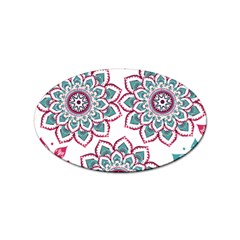 Floral Mandala T- Shirt Colorful Lotus Flower Mandala Art Pattern Sticker Oval (10 Pack) by EnriqueJohnson