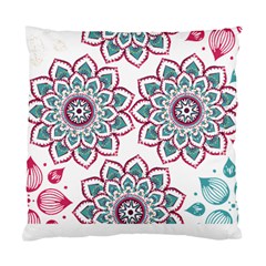 Floral Mandala T- Shirt Colorful Lotus Flower Mandala Art Pattern Standard Cushion Case (one Side) by EnriqueJohnson