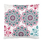 Floral Mandala T- Shirt Colorful Lotus Flower Mandala Art Pattern Standard Cushion Case (One Side) Front