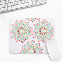 Floral Mandala T- Shirt Pretty Lotus Flower Mandala Art Pattern Small Mousepad by EnriqueJohnson