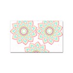 Floral Mandala T- Shirt Pretty Lotus Flower Mandala Art Pattern Sticker Rectangular (10 pack) Front