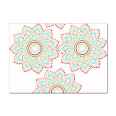 Floral Mandala T- Shirt Pretty Lotus Flower Mandala Art Pattern Sticker A4 (10 Pack) by EnriqueJohnson