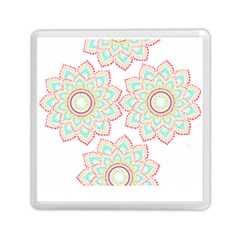 Floral Mandala T- Shirt Pretty Lotus Flower Mandala Art Pattern Memory Card Reader (square) by EnriqueJohnson