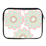 Floral Mandala T- Shirt Pretty Lotus Flower Mandala Art Pattern Apple iPad 2/3/4 Zipper Cases Front