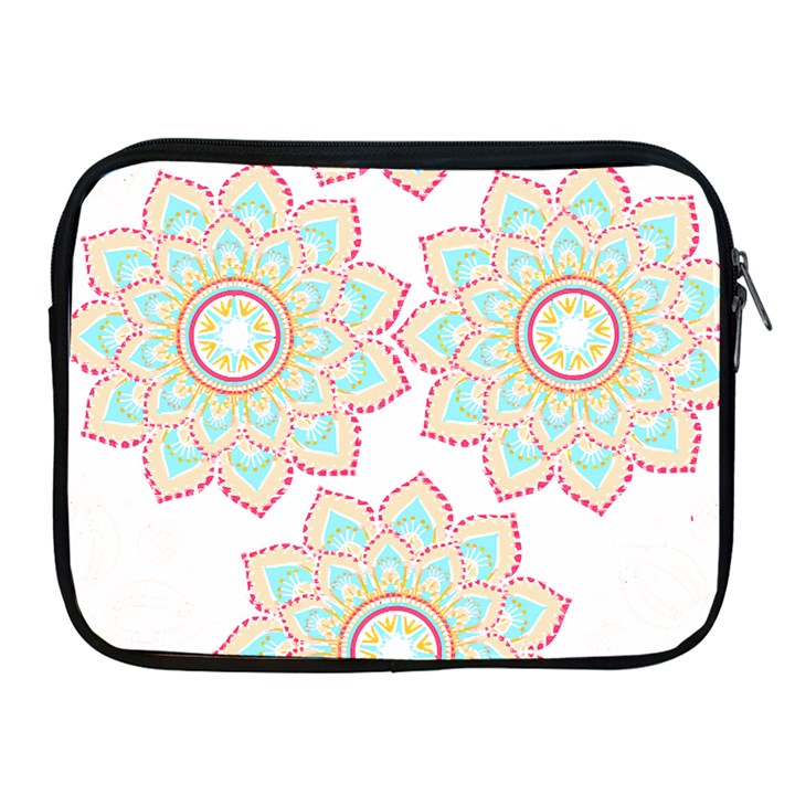 Floral Mandala T- Shirt Pretty Lotus Flower Mandala Art Pattern Apple iPad 2/3/4 Zipper Cases