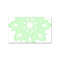 Floral Pattern T- Shirt Beautiful And Artistic Light Green Flower T- Shirt Sticker (rectangular) by EnriqueJohnson