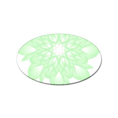 Floral Pattern T- Shirt Beautiful And Artistic Light Green Flower T- Shirt Sticker Oval (100 Pack) by EnriqueJohnson