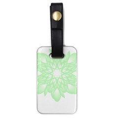 Floral Pattern T- Shirt Beautiful And Artistic Light Green Flower T- Shirt Luggage Tag (one Side) by EnriqueJohnson