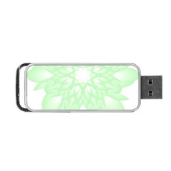 Floral Pattern T- Shirt Beautiful And Artistic Light Green Flower T- Shirt Portable Usb Flash (two Sides) by EnriqueJohnson