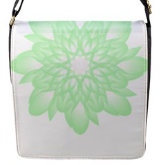 Floral Pattern T- Shirt Beautiful And Artistic Light Green Flower T- Shirt Flap Closure Messenger Bag (s) by EnriqueJohnson