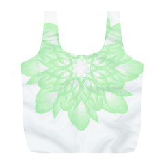 Floral Pattern T- Shirt Beautiful And Artistic Light Green Flower T- Shirt Full Print Recycle Bag (l) by EnriqueJohnson