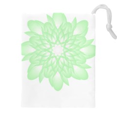 Floral Pattern T- Shirt Beautiful And Artistic Light Green Flower T- Shirt Drawstring Pouch (4xl) by EnriqueJohnson