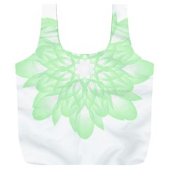 Floral Pattern T- Shirt Beautiful And Artistic Light Green Flower T- Shirt Full Print Recycle Bag (xxl) by EnriqueJohnson