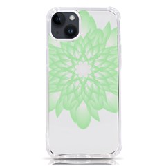 Floral Pattern T- Shirt Beautiful And Artistic Light Green Flower T- Shirt Iphone 14 Plus Tpu Uv Print Case by EnriqueJohnson