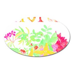 Floral Pattern T- Shirt Floral T- Shirt Oval Magnet by EnriqueJohnson