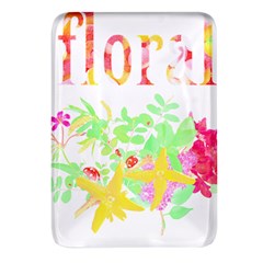 Floral Pattern T- Shirt Floral T- Shirt Rectangular Glass Fridge Magnet (4 Pack)