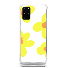 Floral Pattern T- Shirt Yellow Flowers T- Shirt Samsung Galaxy S20plus 6 7 Inch Tpu Uv Case by EnriqueJohnson