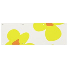 Floral Pattern T- Shirt Yellow Flowers T- Shirt Banner And Sign 9  X 3 