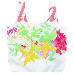 Floral T- Shirt Floral 4 Full Print Recycle Bag (xl)