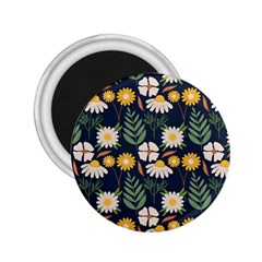 Flower Grey Pattern Floral 2 25  Magnets