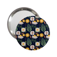 Flower Grey Pattern Floral 2 25  Handbag Mirrors