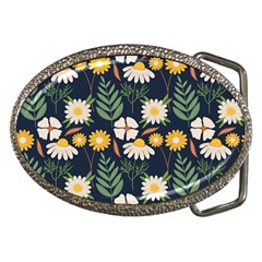 Flower Grey Pattern Floral Belt Buckles by Dutashop