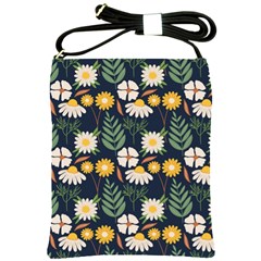 Flower Grey Pattern Floral Shoulder Sling Bag by Dutashop