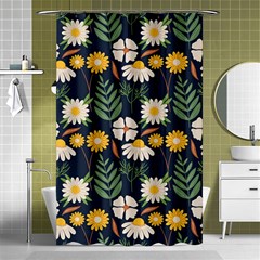 Flower Grey Pattern Floral Shower Curtain 48  X 72  (small)  by Dutashop