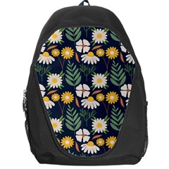 Flower Grey Pattern Floral Backpack Bag by Dutashop