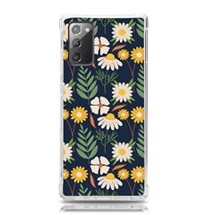 Flower Grey Pattern Floral Samsung Galaxy Note 20 Tpu Uv Case by Dutashop