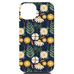 Flower Grey Pattern Floral Iphone 14 Black Uv Print Case