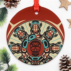 Skull Grateful Dead Phone Gratefuldead Ornament (round) by Sarkoni