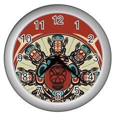 Skull Grateful Dead Phone Gratefuldead Wall Clock (silver) by Sarkoni