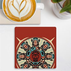 Skull Grateful Dead Phone Gratefuldead Uv Print Square Tile Coaster  by Sarkoni