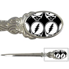 Black And White Deadhead Grateful Dead Steal Your Face Pattern Letter Opener by Sarkoni