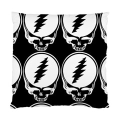 Black And White Deadhead Grateful Dead Steal Your Face Pattern Standard Cushion Case (one Side) by Sarkoni