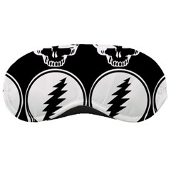 Black And White Deadhead Grateful Dead Steal Your Face Pattern Sleep Mask by Sarkoni