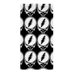 Black And White Deadhead Grateful Dead Steal Your Face Pattern Shower Curtain 36  X 72  (stall)  by Sarkoni