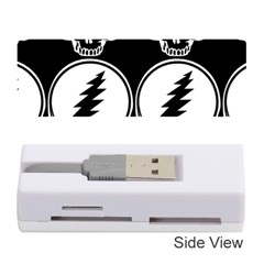 Black And White Deadhead Grateful Dead Steal Your Face Pattern Memory Card Reader (stick) by Sarkoni