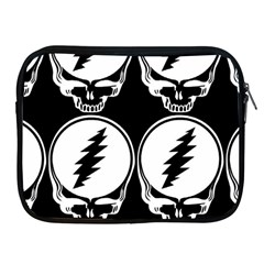 Black And White Deadhead Grateful Dead Steal Your Face Pattern Apple Ipad 2/3/4 Zipper Cases by Sarkoni