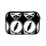 Black And White Deadhead Grateful Dead Steal Your Face Pattern Apple iPad Mini Zipper Cases Front