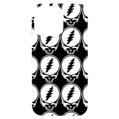 Black And White Deadhead Grateful Dead Steal Your Face Pattern Iphone 14 Pro Max Black Uv Print Case by Sarkoni