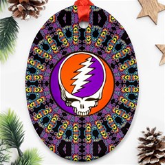 Gratefuldead Grateful Dead Pattern Ornament (oval) by Sarkoni