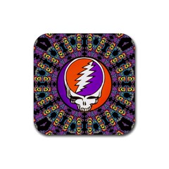 Gratefuldead Grateful Dead Pattern Rubber Coaster (square) by Sarkoni